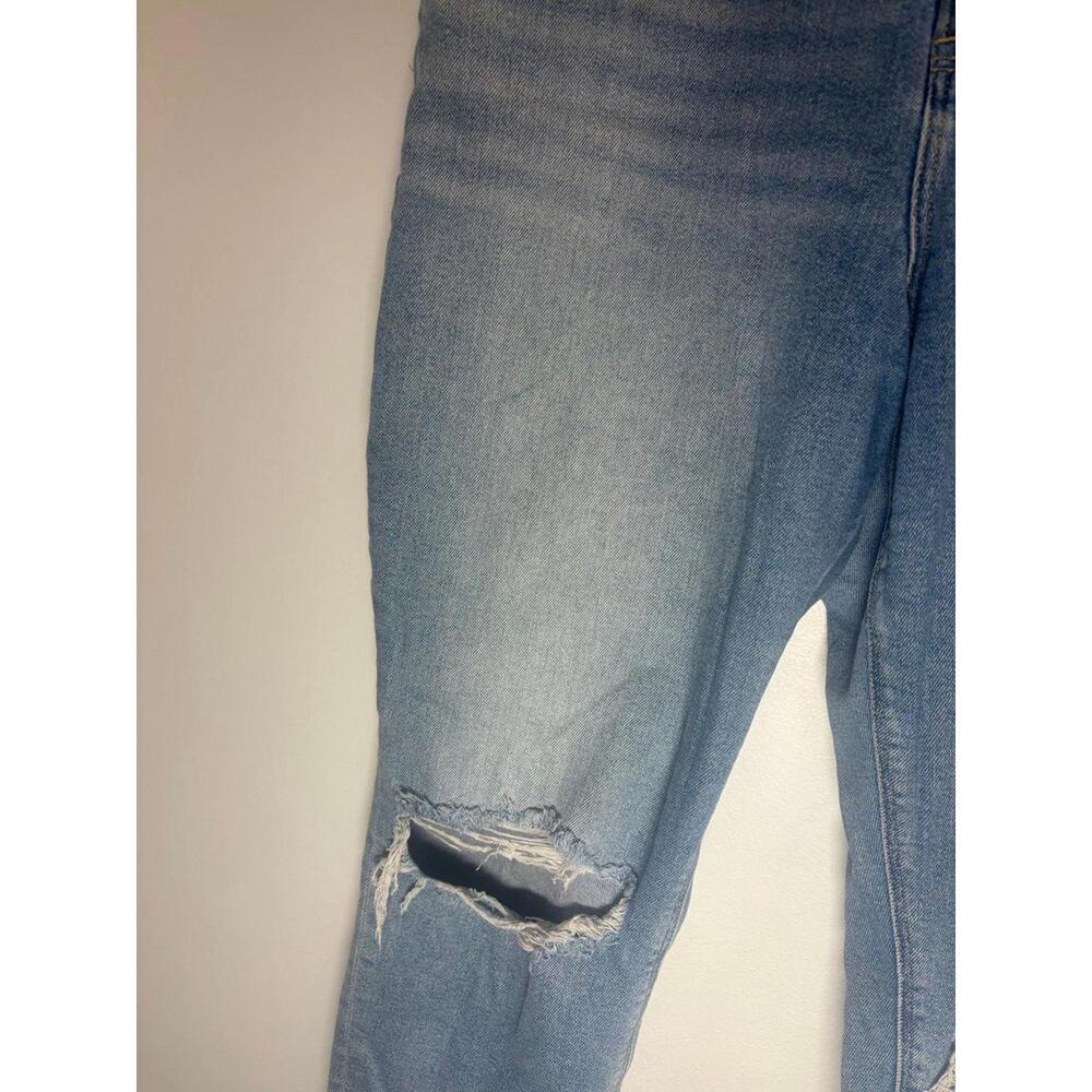 American Eagle Outfitters Light Blue Straight Leg Ripped Jeans - Picture 2 of 9
